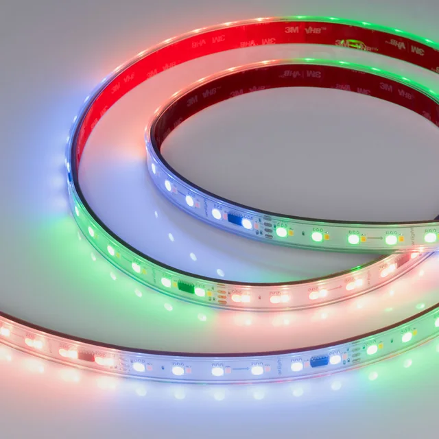 Лента герметичная SPI-P-BA120-14mm 24V RGBW-Warm-PX6-BPT (16 W/m, IP66, 5060/2835, 5m) (Arlight, бегущий огонь), артикул 043088