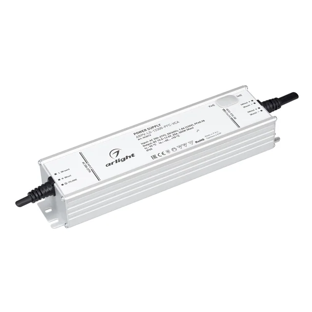 Блок питания ARPV-LG-12300-PFC-VCA (10.5-13.5V, 25A, 300W) (Arlight, IP65 Металл, 5 лет), артикул 043212