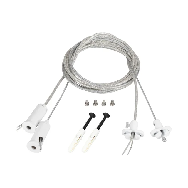 Подвес токопроводящий ARL-2x2m Set WHITE (Pad 15x2mm, 2x20AWG) (Arlight, провод 2x0.5), артикул 043324