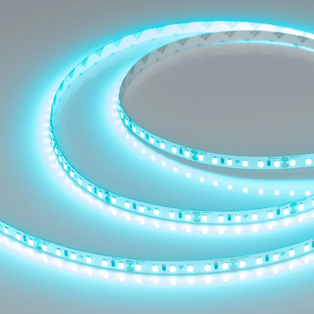 Лента RT-A120-8mm 24V Mint Blue (9.6 W/m, IP20, 5m) (Arlight, -), артикул 043382(1)