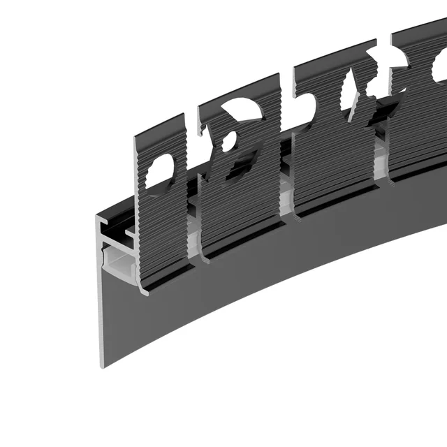 Профиль PLINTUS-FANTOM-BENT-H20-SIDE-2000 BLACK (Arlight, Алюминий), артикул 043673(1)