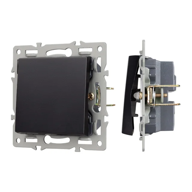 Механизм выключателя одноклавишный непроходной SWT-MK01-PL-BK (250V, 16A) (Arlight, -), артикул 043711