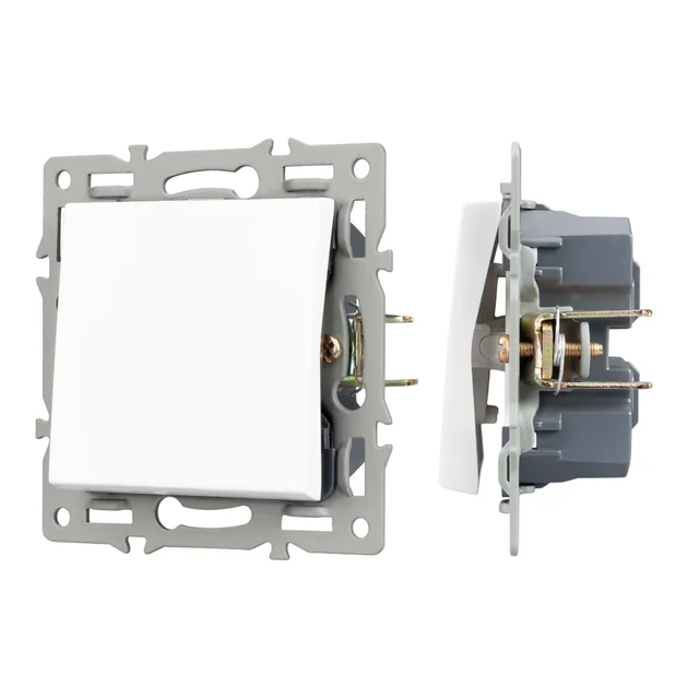 Механизм выключателя одноклавишный перекрёстный SWT-MKX1-PL-WH (250V, 16A) (Arlight, -), артикул 043718