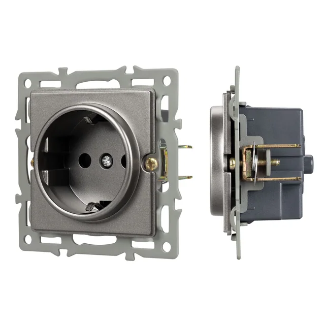 Механизм электрической розетки SCT-GP-MEU-PL-GR (250V, 16A) (Arlight, -), артикул 043741