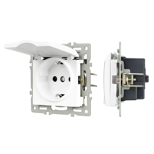 Механизм розетки влагозащищённый SCT-MCP-PL-WH (250V, 16A) (Arlight, -), артикул 043745