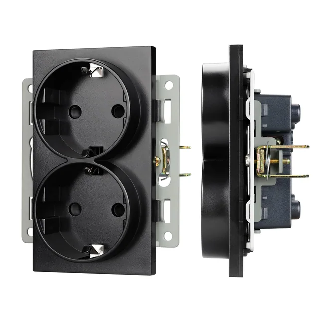 Механизм электрической розетки SCT-MEUD-PL-BK (250V, 16A) (Arlight, -), артикул 043765