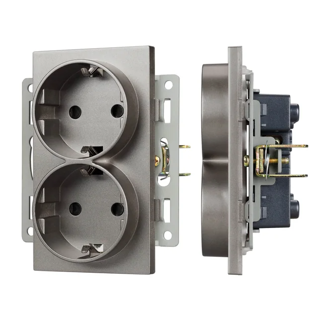 Механизм электрической розетки SCT-MEUD-PL-GR (250V, 16A) (Arlight, -), артикул 043766
