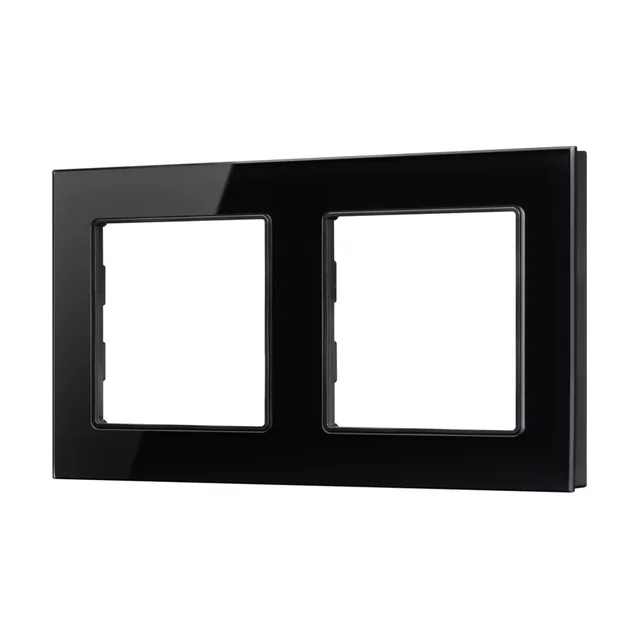 Рамка стеклянная FRM-GLARE-GS-2-BK (Arlight, -), артикул 043797