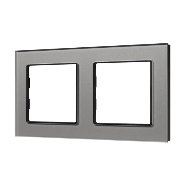 Рамка стеклянная FRM-GLARE-GS-2-GR (Arlight, -), артикул 043798