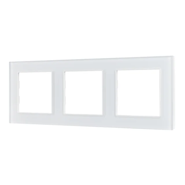 Рамка стеклянная FRM-GLARE-GS-3-WH (Arlight, -), артикул 043799