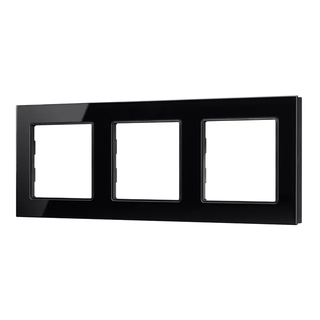 Рамка стеклянная FRM-GLARE-GS-3-BK (Arlight, -), артикул 043800