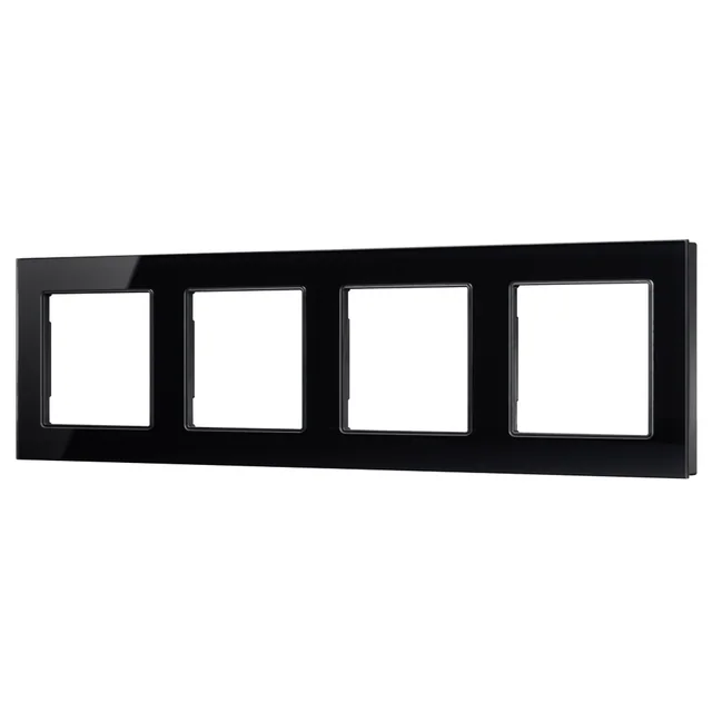 Рамка стеклянная FRM-GLARE-GS-4-BK (Arlight, -), артикул 043803