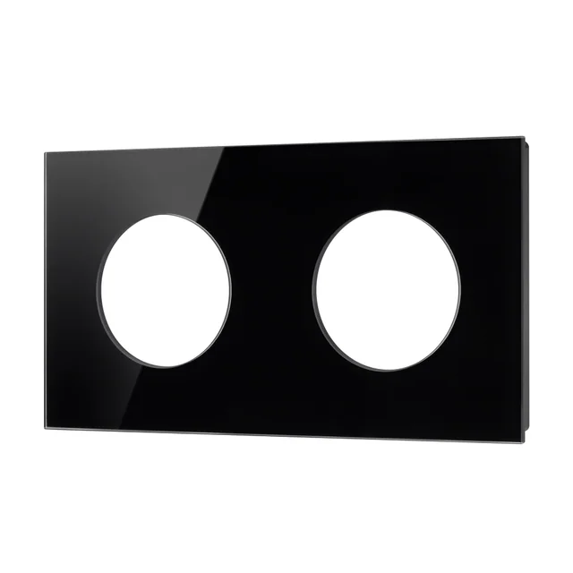 Рамка стеклянная FRM-GLARE-GC-2-BK (Arlight, -), артикул 043836