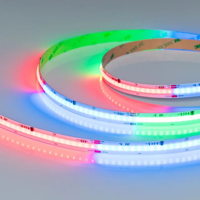 Лента SPI-COB-X630-12mm 24V RGB-PX63 (11 W/m, IP20, 5m) (Arlight, -), артикул 043886
