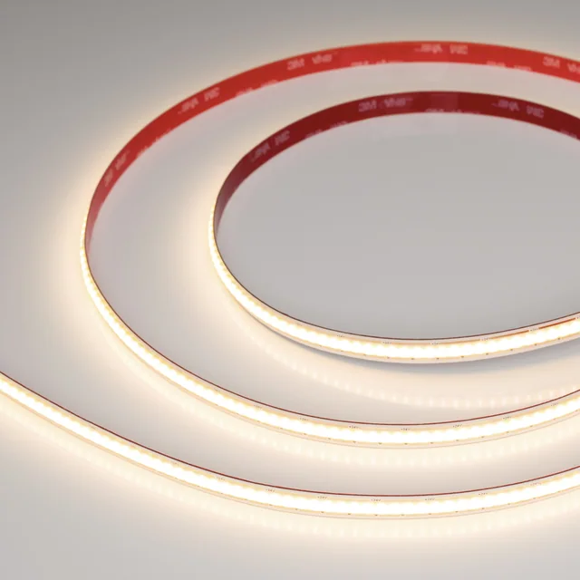 Лента COB-X480-10mm 24V Warm3000 (10 W/m, IP20, 5m, FreeCut) (Arlight, Свободная резка), артикул 044196