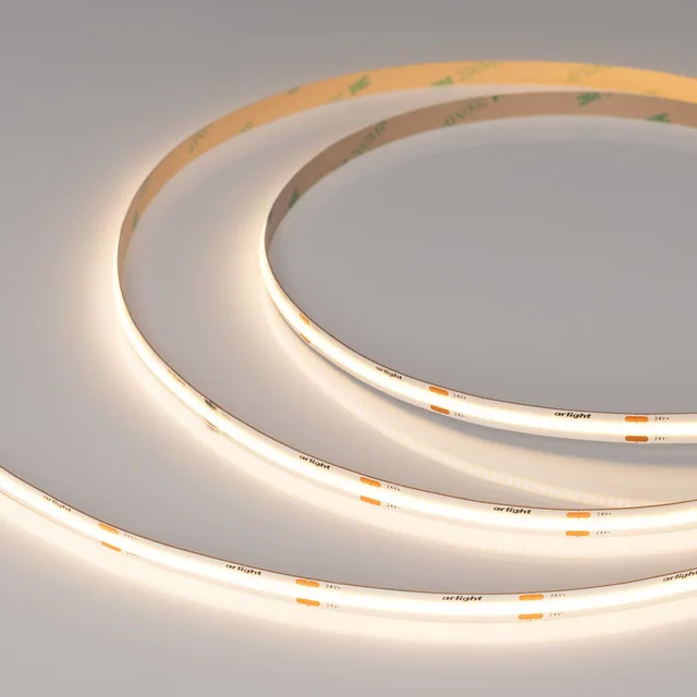 Лента COB-X480-8mm 24V Warm3500 (8 W/m, IP20, CSP, 5m) (Arlight, -), артикул 044575