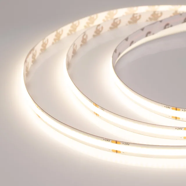 Лента COB-X378-8mm 24V Warm3500 (11 W/m, IP20, 5m) (Arlight, -), артикул 044579(3)