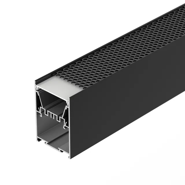 Профиль LINE-5075-HONEYCOMB-2000 BLACK (Arlight, Алюминий), артикул 044874
