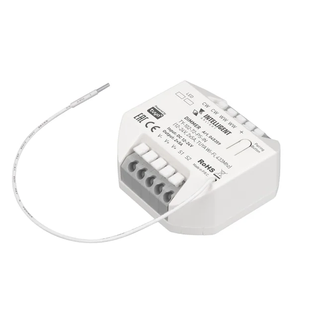 INTELLIGENT ARLIGHT Диммер TY-102-72-PS-IN (12-48V, 2x5A, TUYA Wi-Fi, 433Mhz) (IARL, Контроллер), артикул 045359