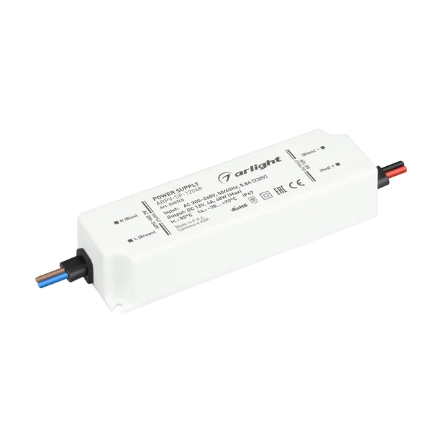 Блок питания ARPV-SP-12048 (12V, 4A, 48W) (Arlight, IP67 Пластик, 5 лет), артикул 045745