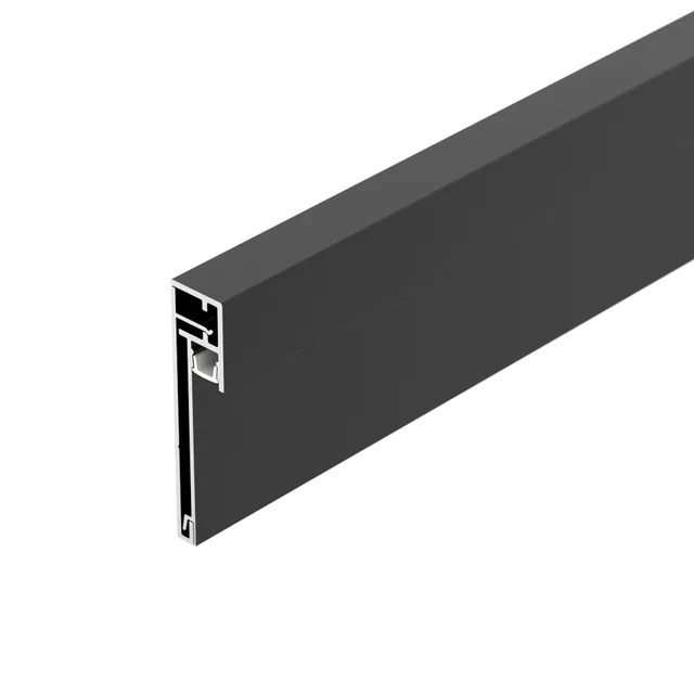 Профиль PLINTUS-H54B-2000 BLACK (Arlight, Алюминий), артикул 046140