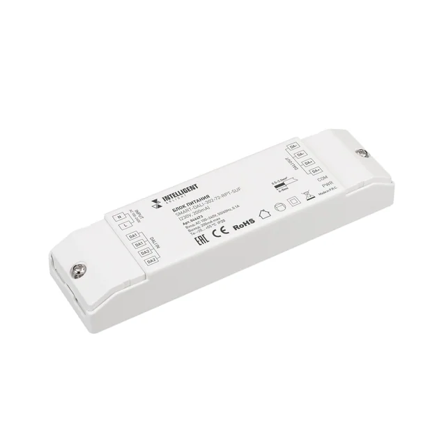 INTELLIGENT ARLIGHT Блок питания шины SMART-DALI-302-72-RPT-SUF (230V, 200mA) (IARL, IP20 Пластик, 5 лет), артикул 046473