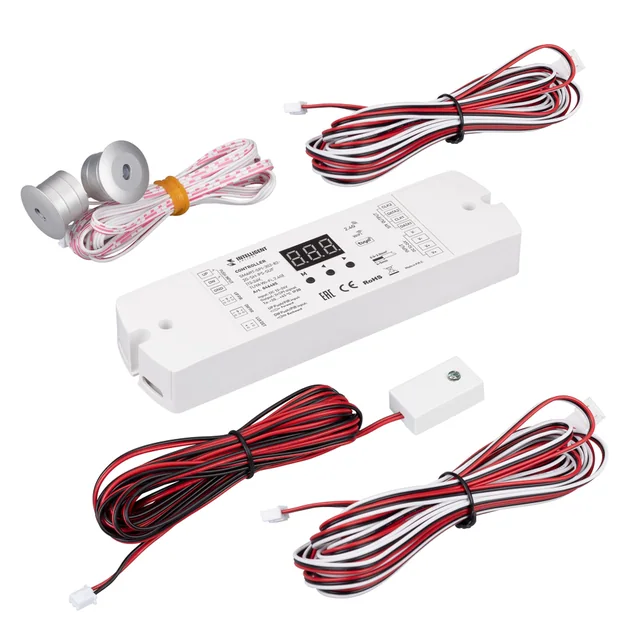 INTELLIGENT ARLIGHT Контроллер лестничный SMART-SPI-302-82-2G-SH-PS-SUF (12-24V, TUYA Wi-Fi, 2.4G) (IARL, IP20 Пластик, 5 лет), артикул 046485