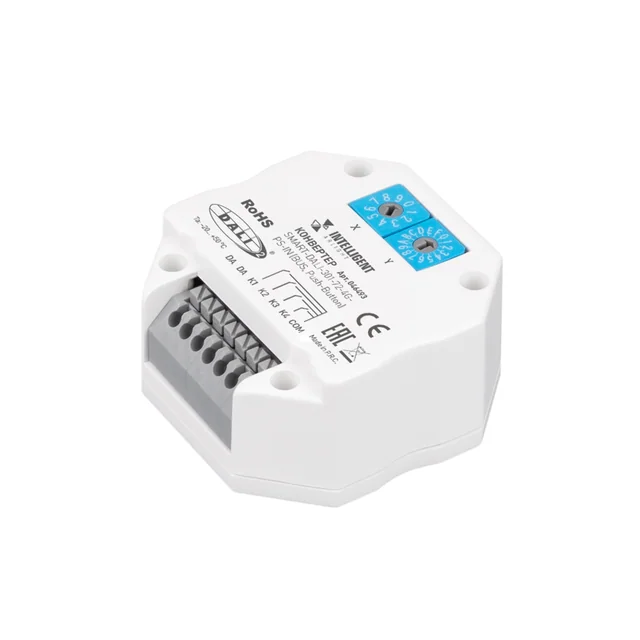 INTELLIGENT ARLIGHT Конвертер SMART-DALI-301-72-4G-PS-IN (BUS, Push-Button) (IARL, IP20 Пластик, 5 лет), артикул 046493