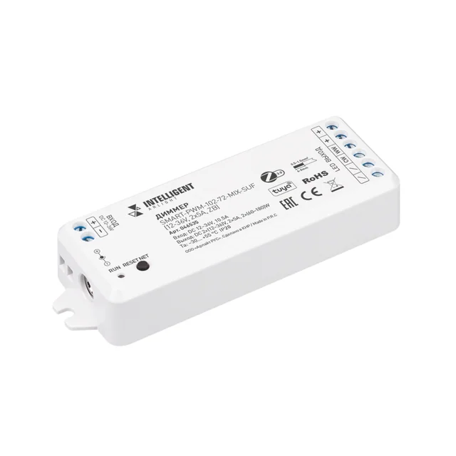 INTELLIGENT ARLIGHT Диммер SMART-PWM-102-72-MIX-SUF (12-36V, 2x5A, ZB) (IARL, Контроллер), артикул 046535