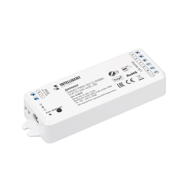 INTELLIGENT ARLIGHT Диммер SMART-PWM-102-72-RGBW-SUF (12-24V, 4x3A, ZB) (IARL, Контроллер), артикул 046537
