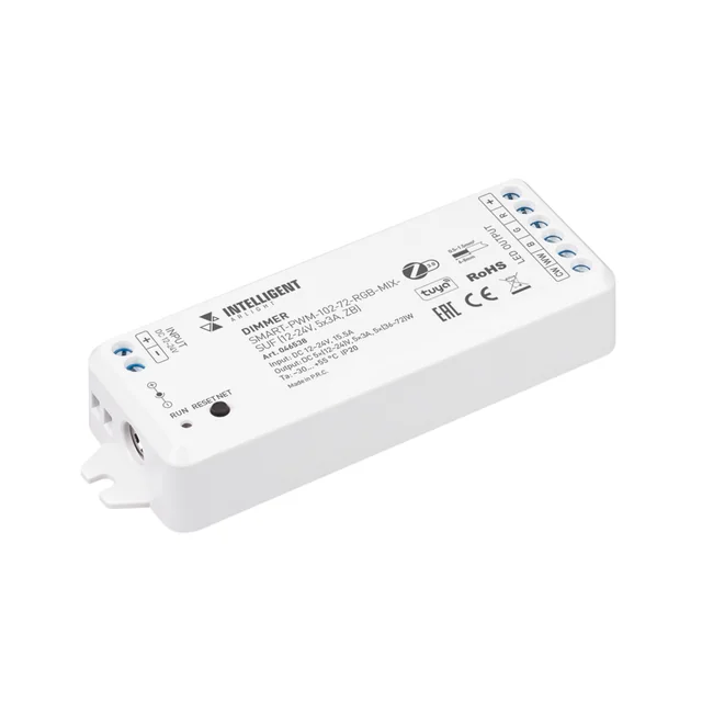 INTELLIGENT ARLIGHT Диммер SMART-PWM-102-72-RGB-MIX-SUF (12-24V, 5x3A, ZB) (IARL, Контроллер), артикул 046538