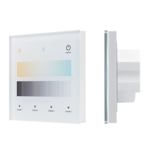 INTELLIGENT ARLIGHT Сенсорная панель SMART-DALI-301-11-1G-4SC-MIX-IN White (BUS/24V, Touch, 2.4G) (IARL, IP20 Пластик, 5 лет), артикул 046551