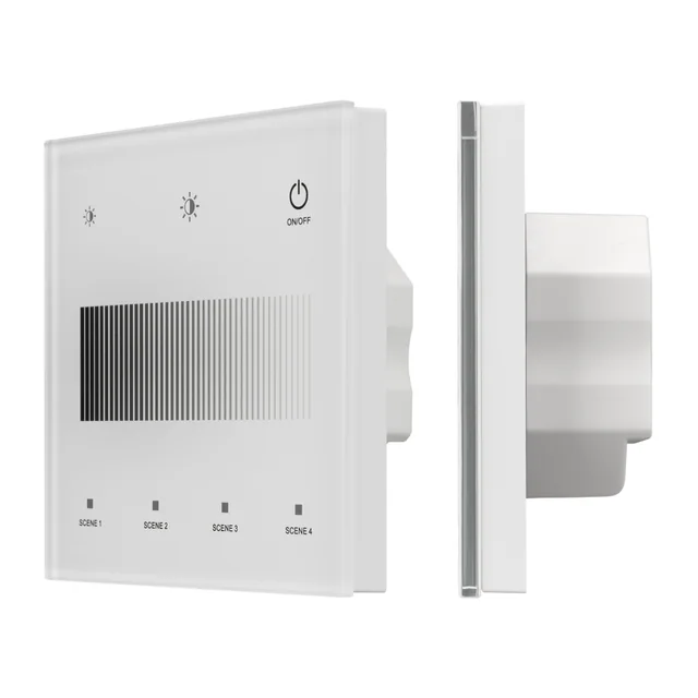 INTELLIGENT ARLIGHT Сенсорная панель SMART-DALI-301-11-1G-4SC-DT6 Белая (230V, встраиваемая, 2.4G) (IARL, IP20 Пластик, 5 лет), артикул 046561
