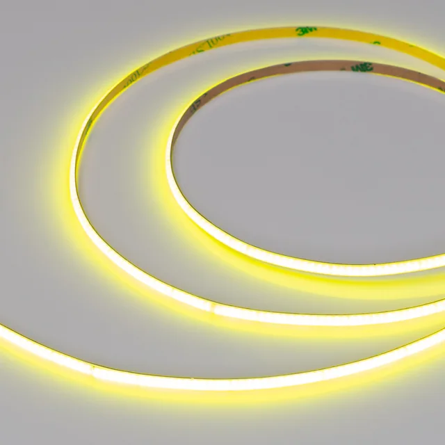 Лента COB-X480-4mm 24V Yellow Volt (4 W/m, IP20, 5m) (Arlight, -), артикул 046916