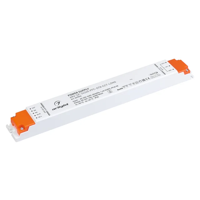 Блок питания ARV-SP-24240-PFC-DT8-CCT-LONG (24V, 10A, 240W) (Arlight, IP20 Пластик, 5 лет), артикул 047033