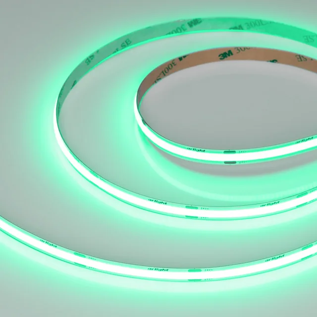 Лента COB-X480-8mm 24V Green (8 W/m, IP20, 5m) (Arlight, -), артикул 047736