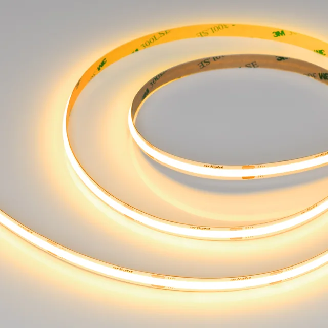 Лента COB-X480-8mm 24V Gold (8 W/m, IP20, 5m) (Arlight, -), артикул 047746