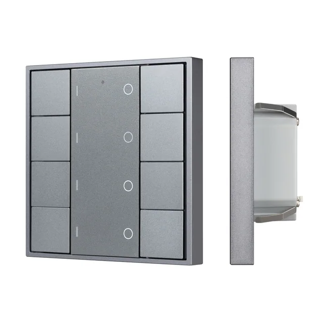 INTELLIGENT ARLIGHT Кнопочная панель DALI-201-23-4G-DIM-DT6-IN Silver (BUS, Frame) (IARL, IP20 Металл, 3 года), артикул 048185