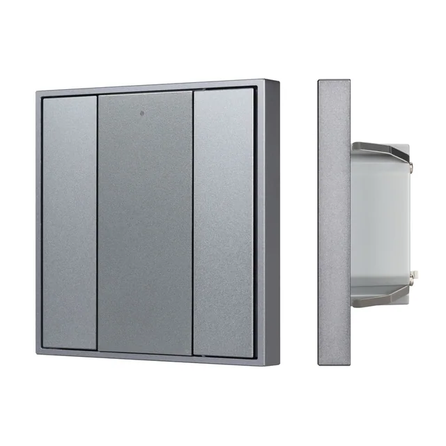 INTELLIGENT ARLIGHT Кнопочная панель DALI-201-23-2K-D2-IN Silver (BUS, Frame) (IARL, IP20 Металл, 3 года), артикул 048221