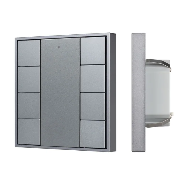 INTELLIGENT ARLIGHT Кнопочная панель DALI-201-23-8K-D2-IN Silver (BUS, Frame) (IARL, IP20 Металл, 3 года), артикул 048224