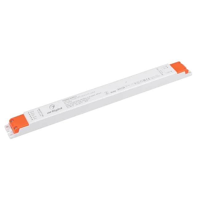 Блок питания ARV-SP-24060-PFC-DT8-CCT-LONG (24V, 2.5A, 60W) (Arlight, IP20 Пластик, 5 лет), артикул 048242