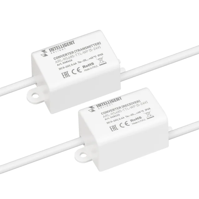 INTELLIGENT ARLIGHT Конвертер ARL-RS485-TTL-WP (5-24V) (IARL, IP65 Пластик, 3 года), артикул 048426