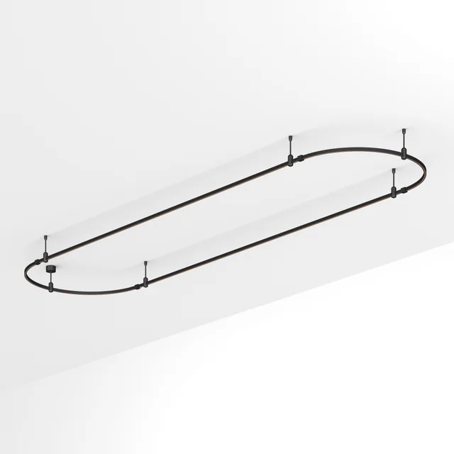 Основание ART-APRIORI-OVAL-ROD-200-4000x1000 (BK) (Arlight, IP20 Металл, 3 года), артикул 048511