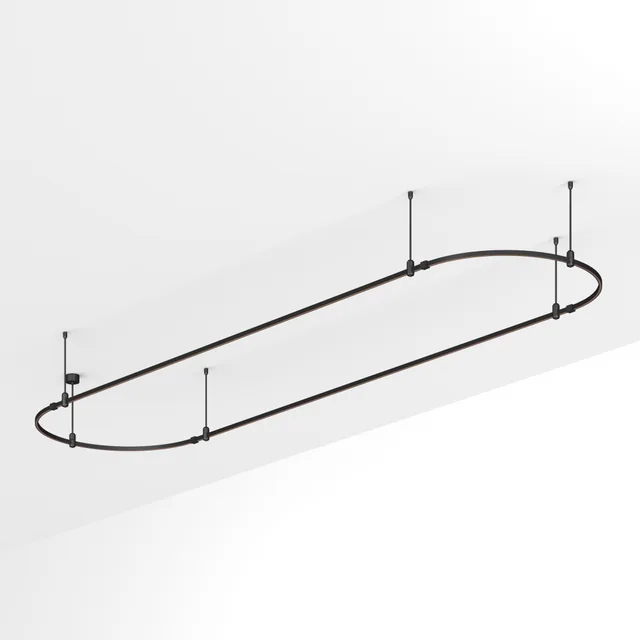 Основание ART-APRIORI-OVAL-ROD-400-4000x1000 (BK) (Arlight, IP20 Металл, 3 года), артикул 048512