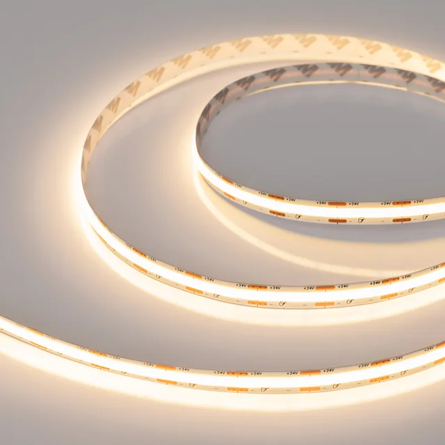 Лента COB-X560-10mm 24V Warm2700 (9.6 W/m, IP20, 10m) (Arlight, 5 лет), артикул 049061
