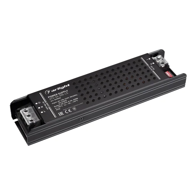 Блок питания ATS-24-200-LS (24V, 8.3A, 200W) (Arlight, IP20 Сетка, 5 лет), артикул 049065