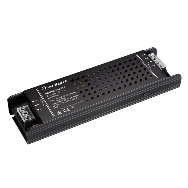 Блок питания ATS-24-300-LS (24V, 12.5A, 300W) (Arlight, IP20 Сетка, 5 лет), артикул 049066