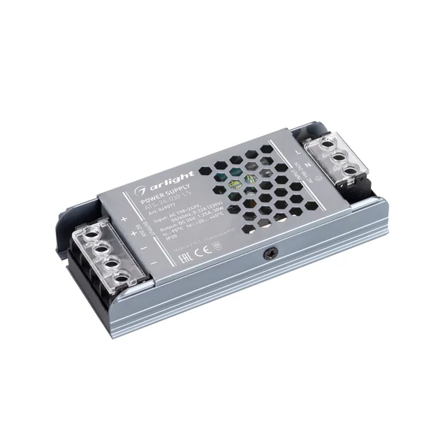 Блок питания ATS-24-030-LS (24V, 1.25A, 30W) (Arlight, IP20 Сетка, 5 лет), артикул 049077