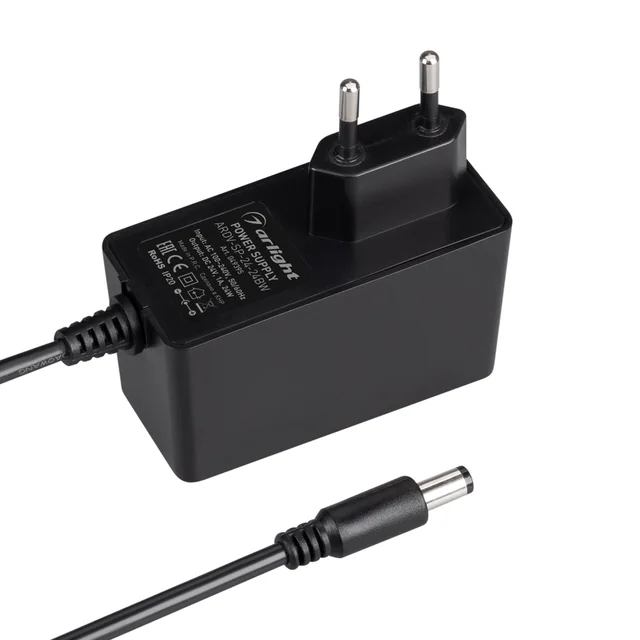 Блок питания ARDV-SP-24-24BW (24V, 1A, 24W) (Arlight, Адаптер, 5 лет), артикул 049395