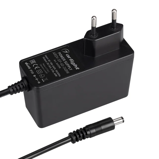 Блок питания ARDV-SP-60-24BW (24V, 2.5A, 60W) (Arlight, Адаптер, 5 лет), артикул 049398